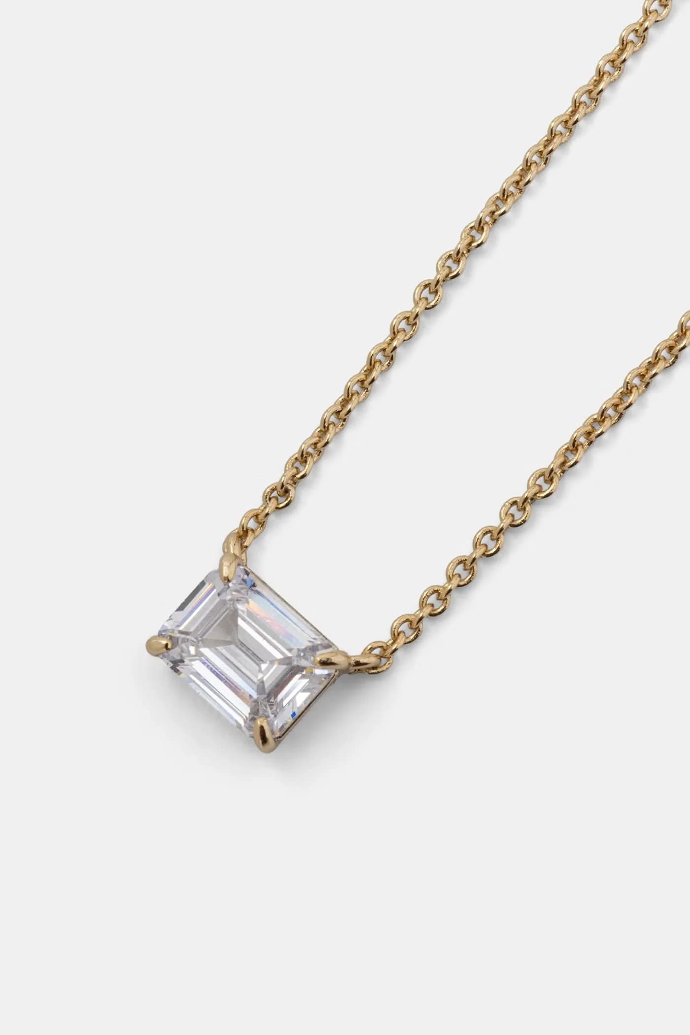 Женское металлическое колье с цирконом - фото 2