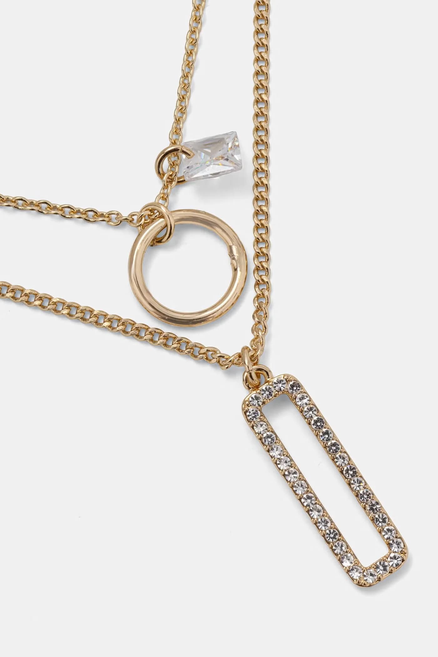 Женское металлическое колье с кулоном - фото 2