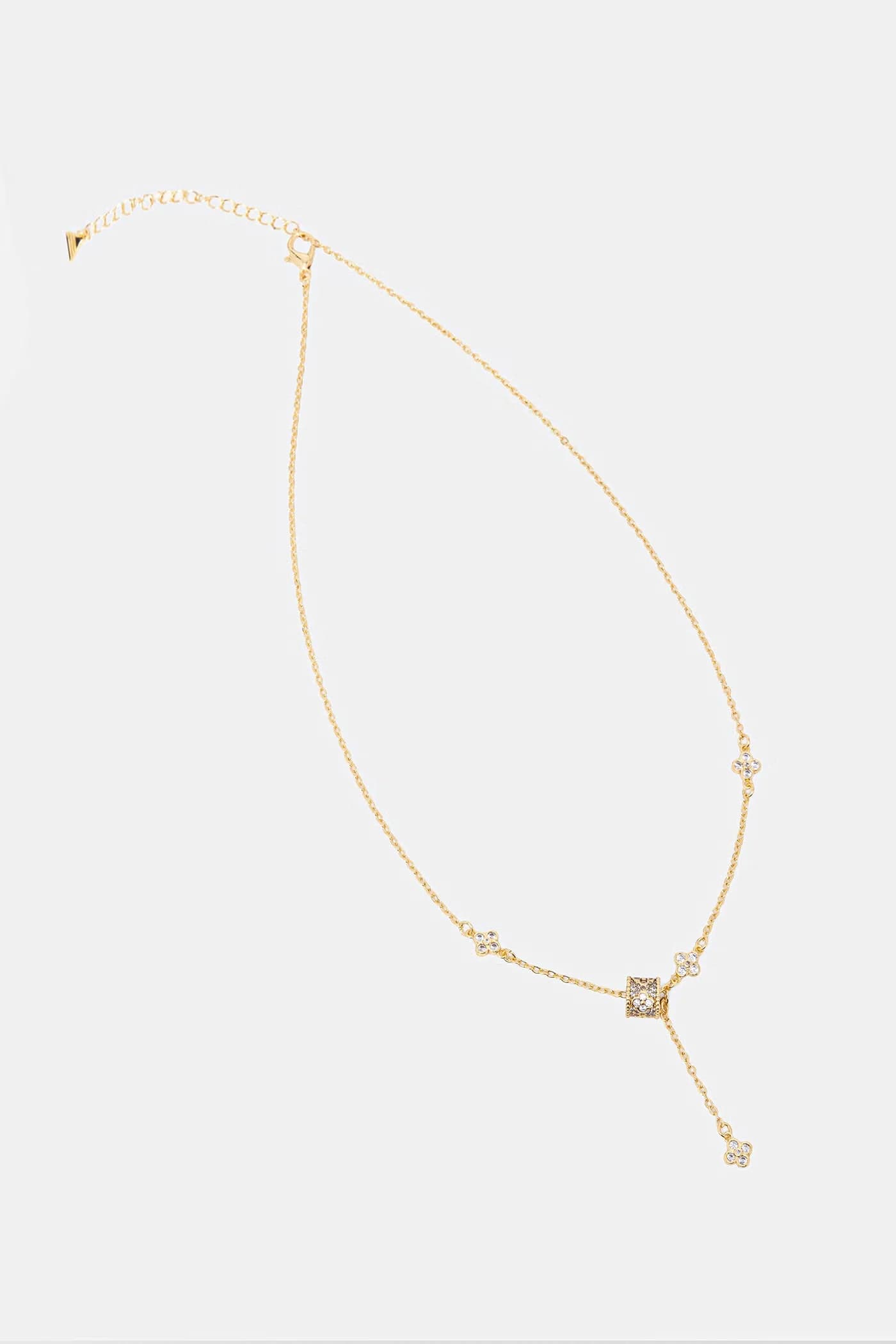 Женское металлическое колье с цирконом JOLIENA