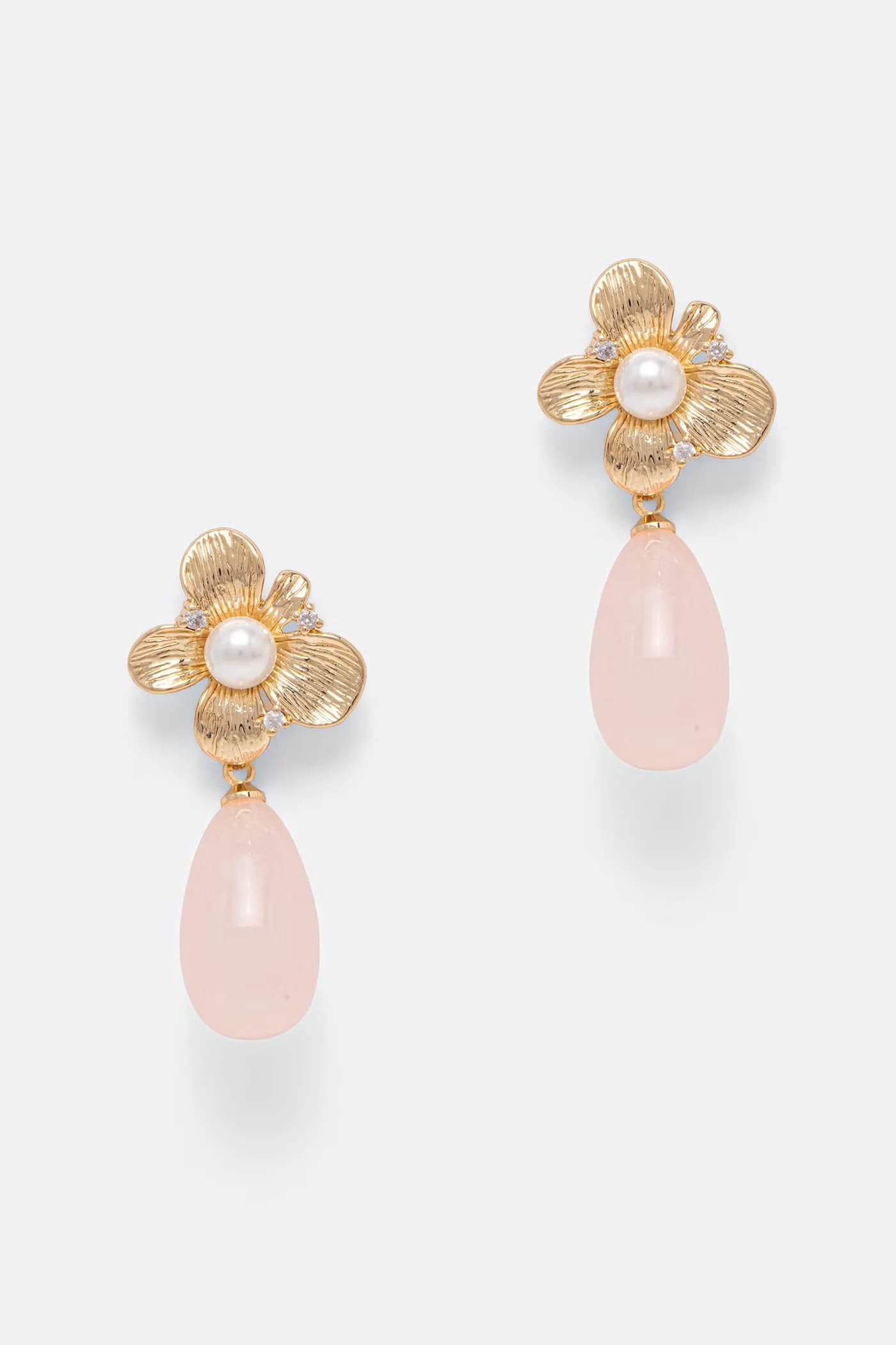 Женские металлические серьги с цирконом LYLIAH 3 шт. - фото 3