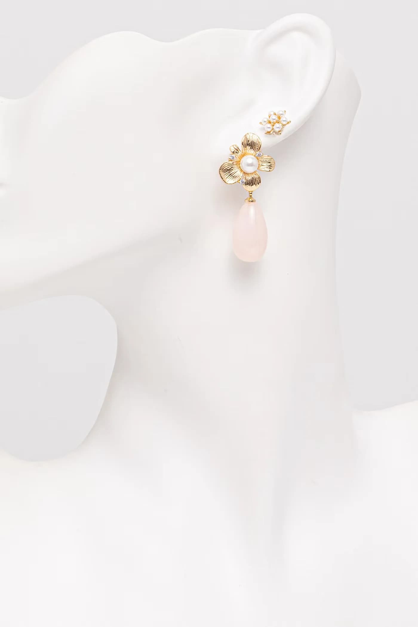 Женские металлические серьги с цирконом LYLIAH 3 шт. - фото 6