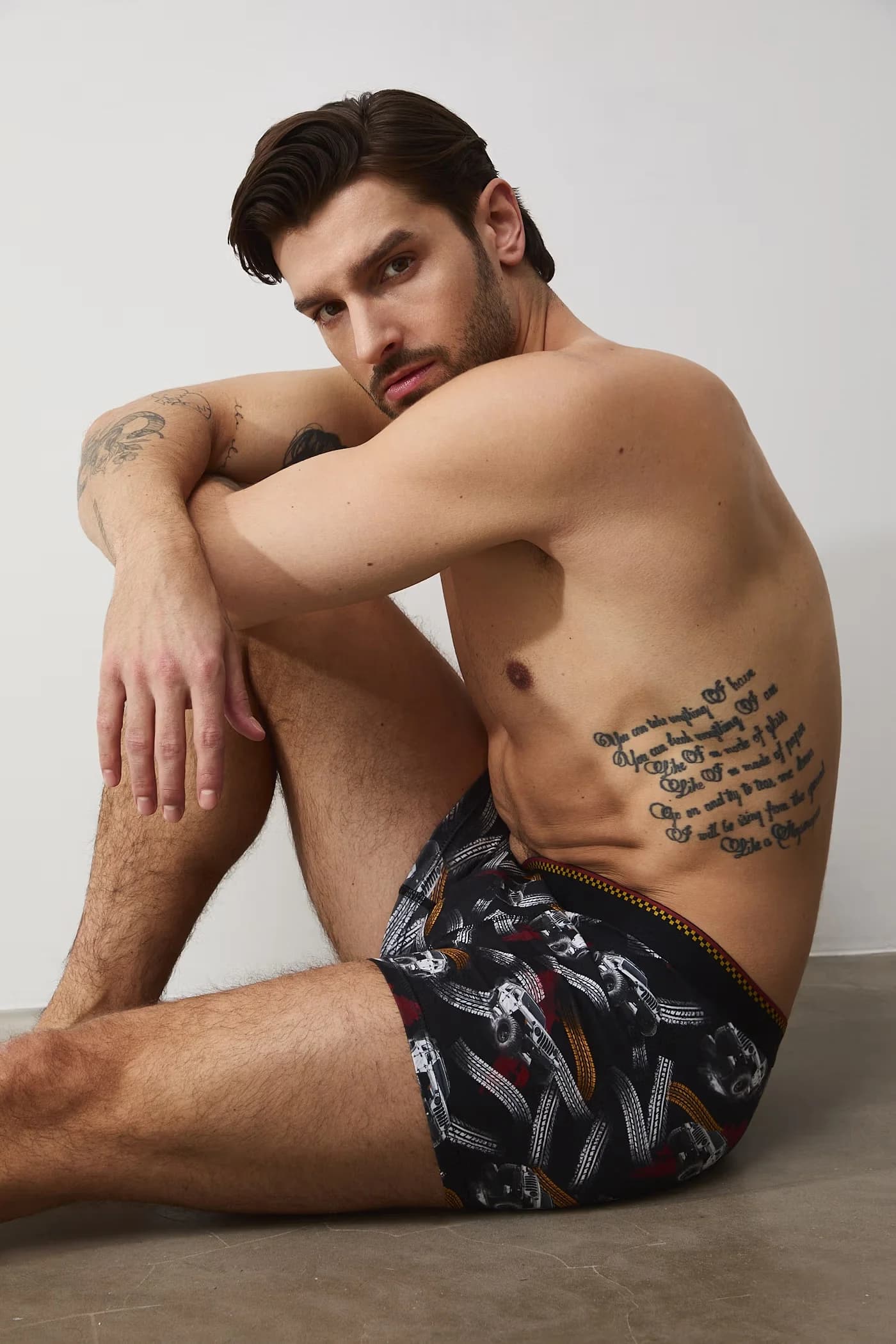 Мужские боксеры из хлопка с эластаном, 2 пары