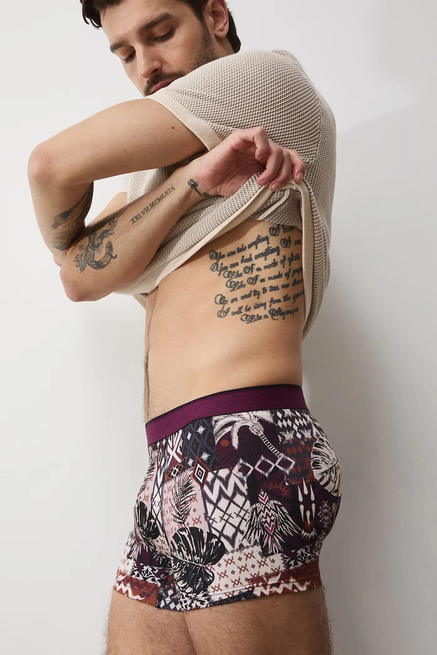 Мужские боксеры из хлопка с эластаном, 2 пары