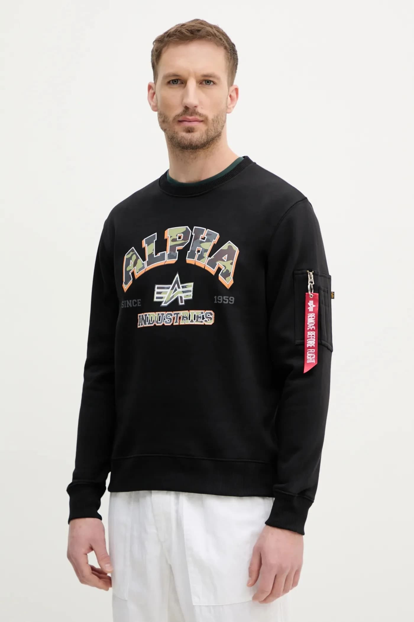 Свитер с камуфляжным принтом для колледжа