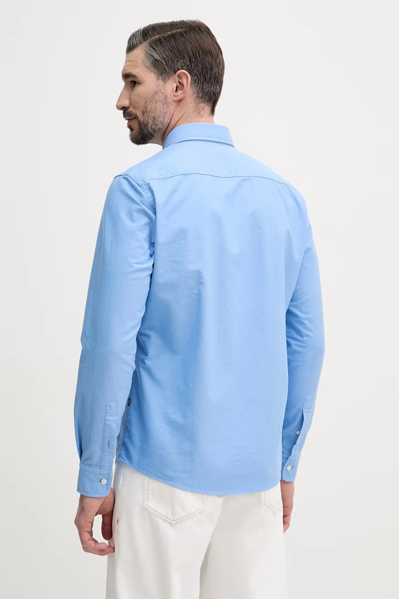 ROAN мужская хлопковая оксфордская рубашка - фото 3