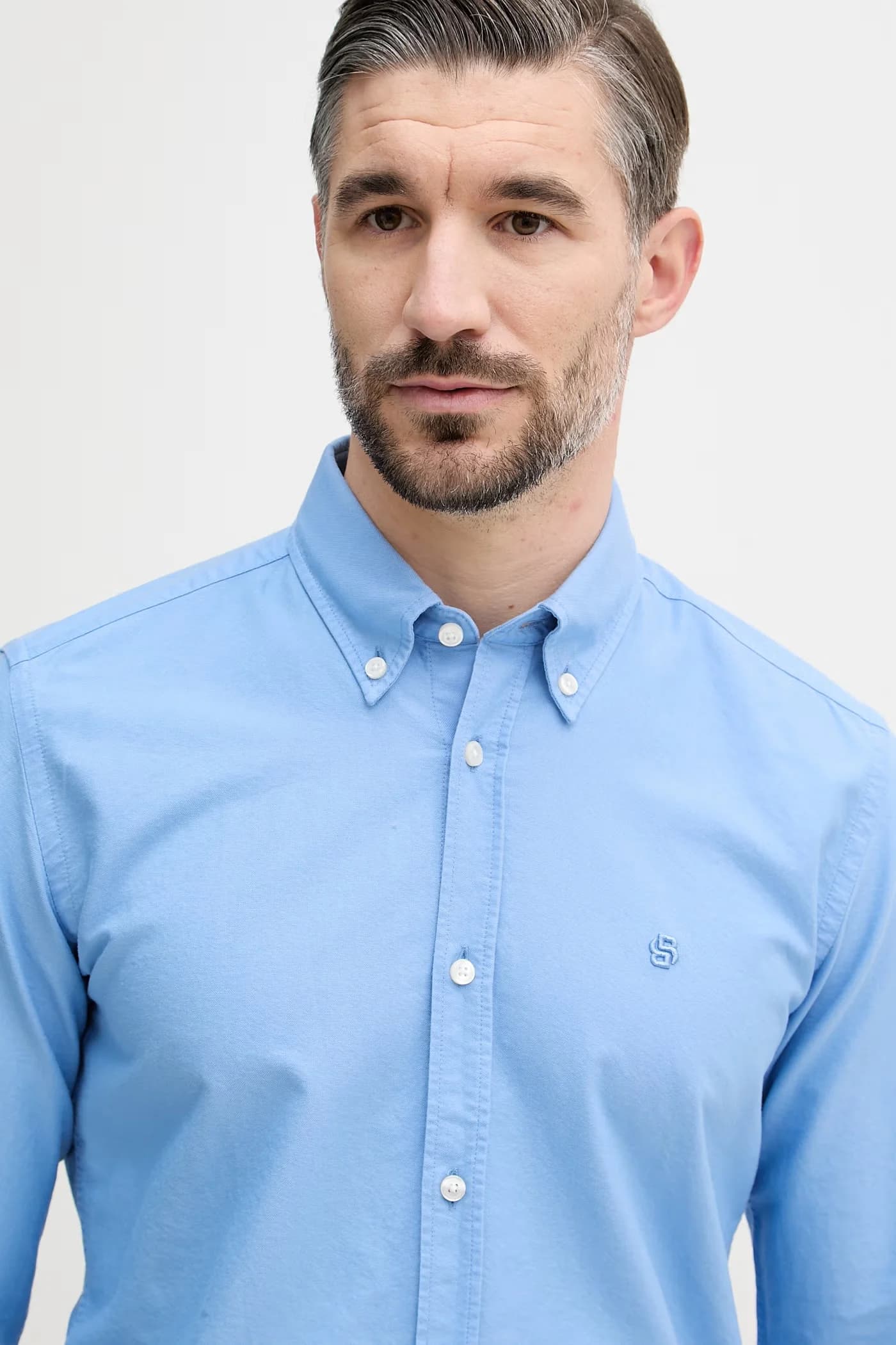 ROAN мужская хлопковая оксфордская рубашка - фото 4