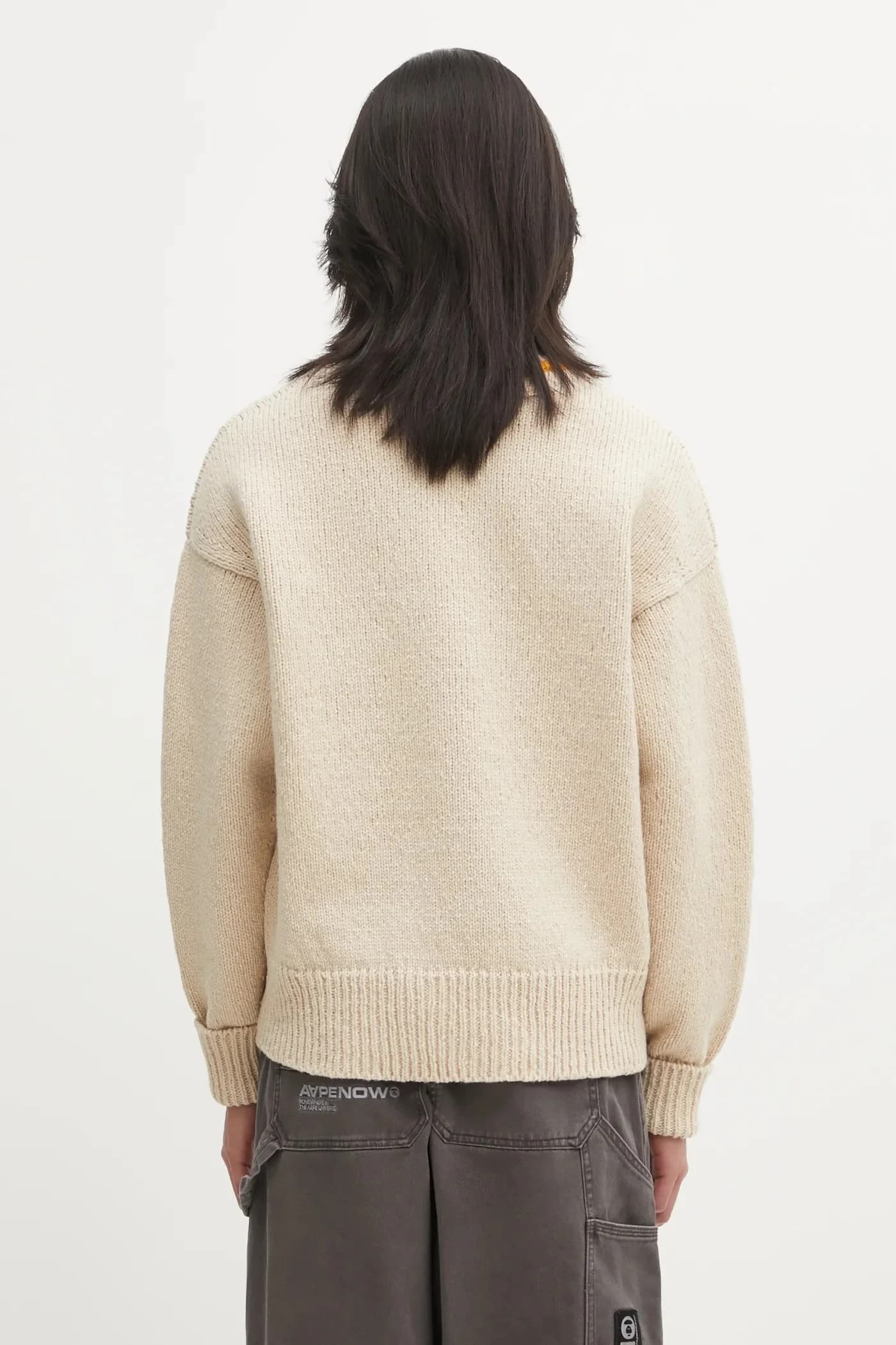 шерстяной свитер COLLEGE с V-образным вырезом - фото 3