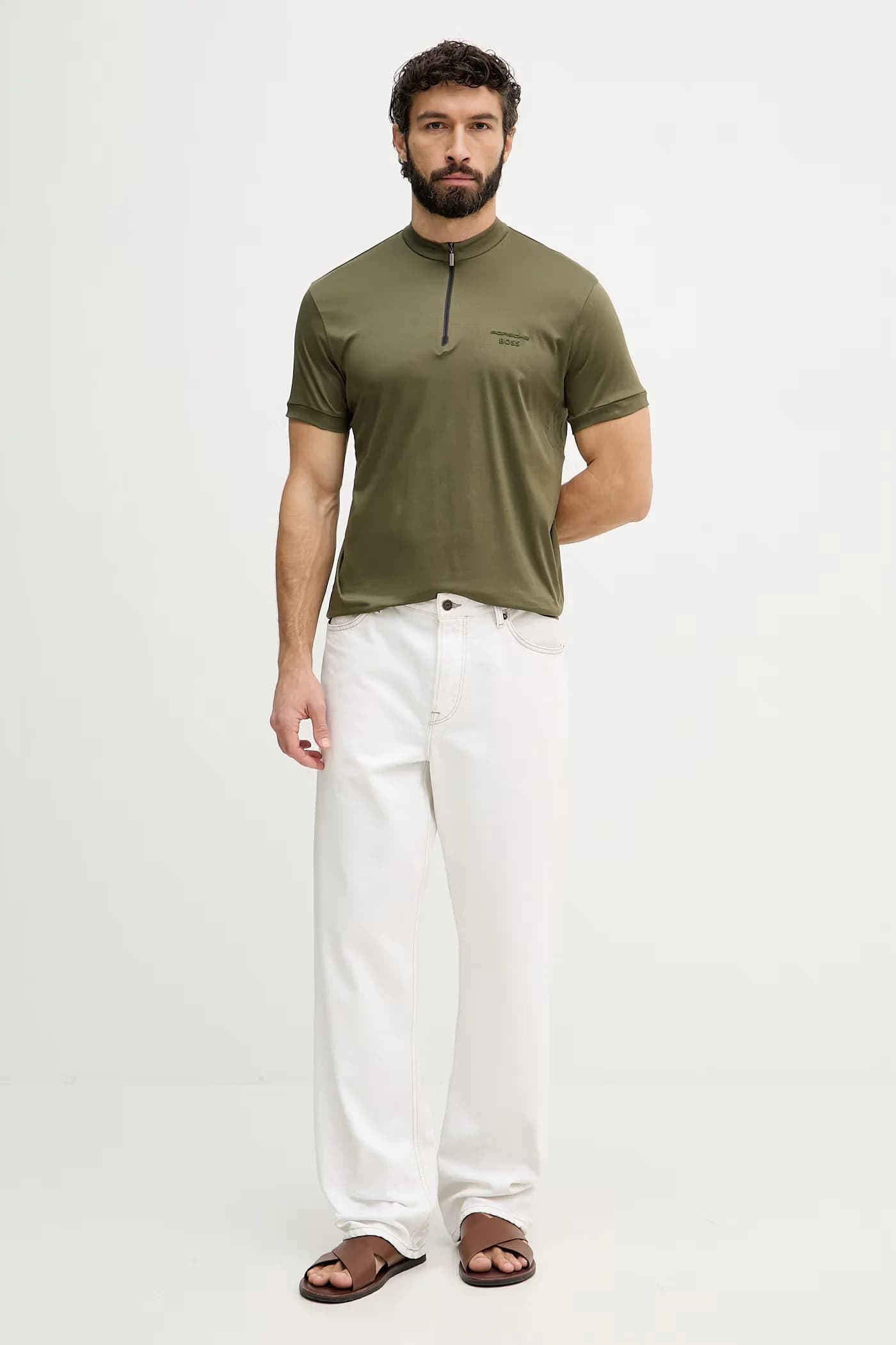 Мужская футболка из хлопка BOSS X PORSCHE - фото 2