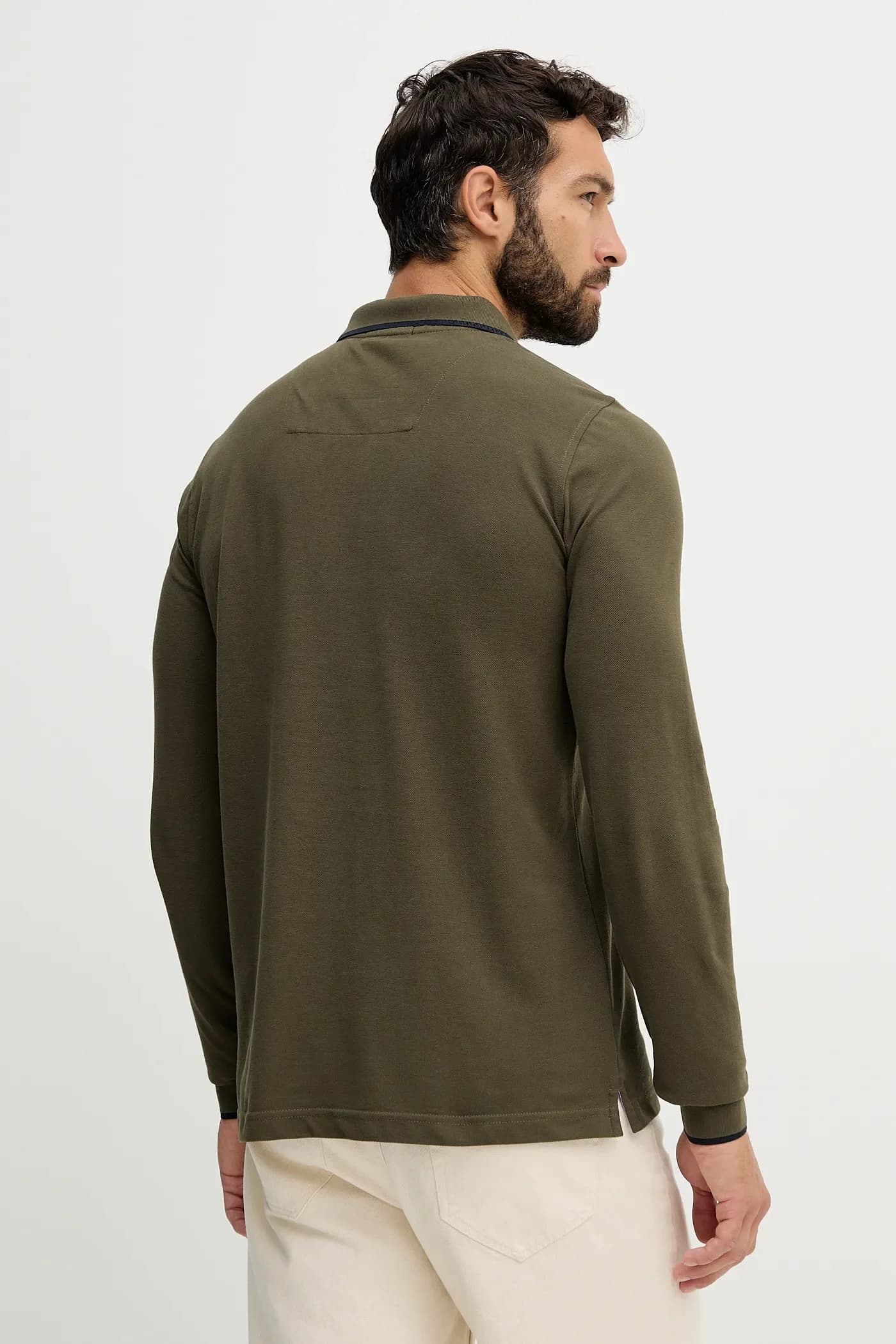 Хлопковая рубашка с длинным рукавом - фото 3