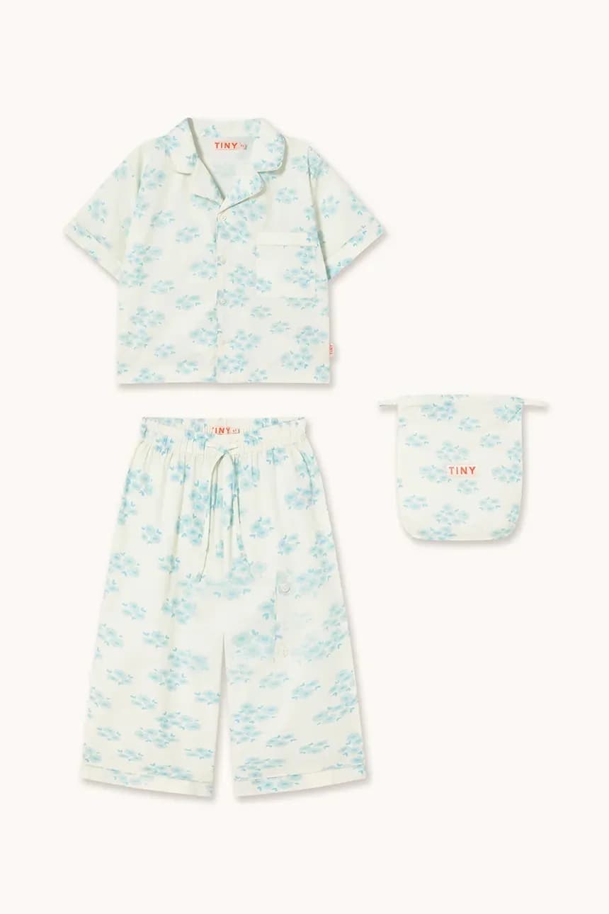 Детская хлопковая пижама ЦВЕТЫ КОМПЛЕКТ - фото 2