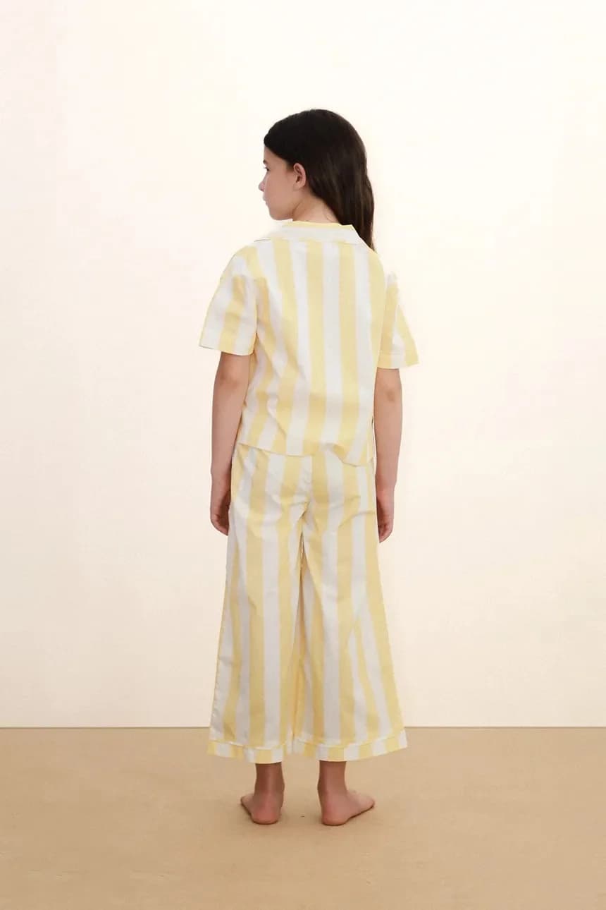 Детская хлопковая пижама ЖЕЛТЫЕ ПОЛОСКИ КОМПЛЕКТ - фото 5