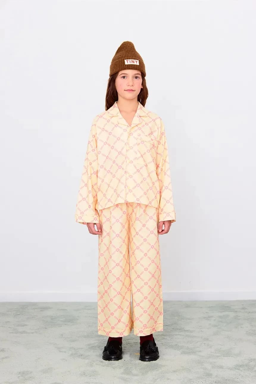 Детская хлопковая пижама НАБОР «ЦВЕТОЧНАЯ СЕТКА»