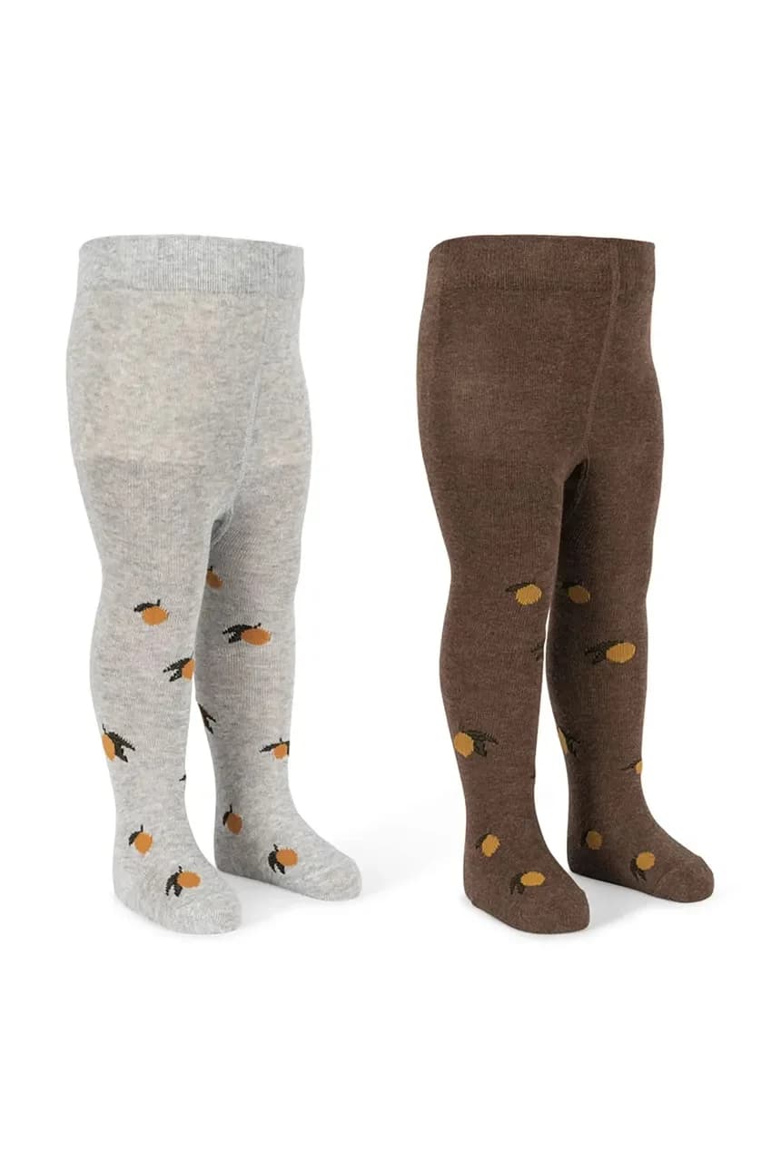 Колготки детские 2 шт. ЖАККАРДОВЫЕ КОЛГОТКИ ЛИМОННЫЕ 2 шт. - фото 2