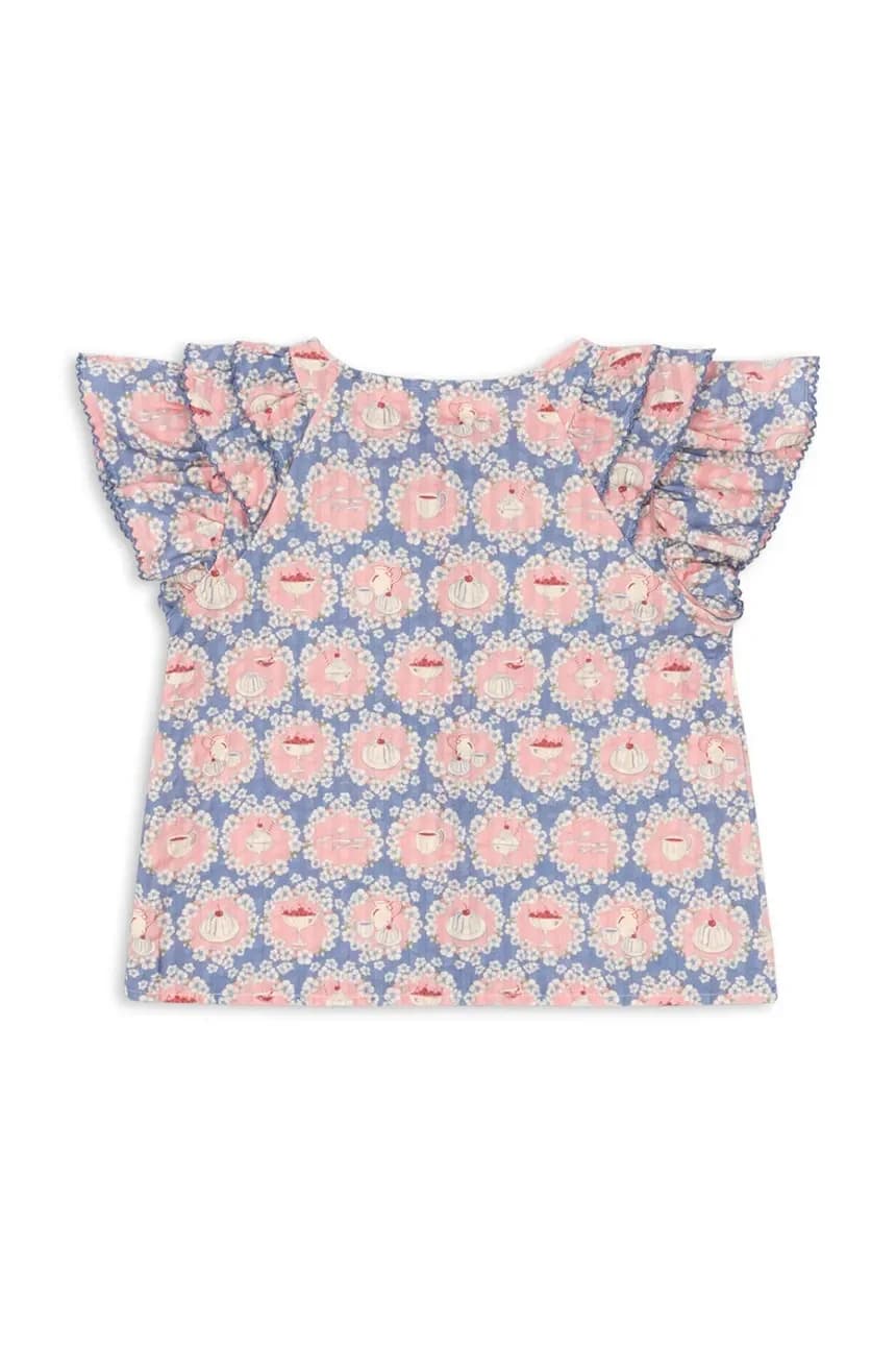 Детская хлопковая блузка KIM FRILL SS SHIRT GOTS - фото 3