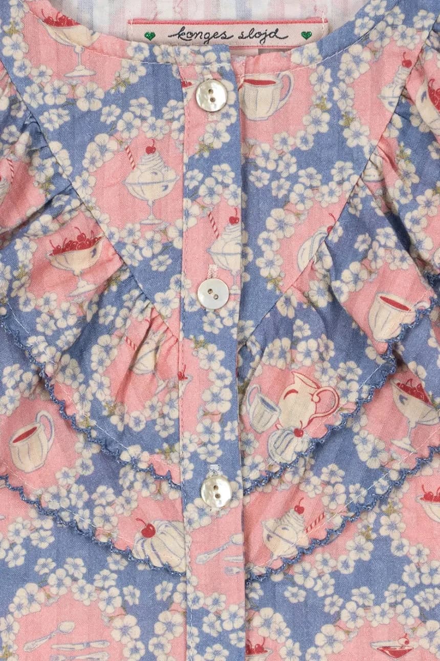 Детская хлопковая блузка KIM FRILL SS SHIRT GOTS - фото 4