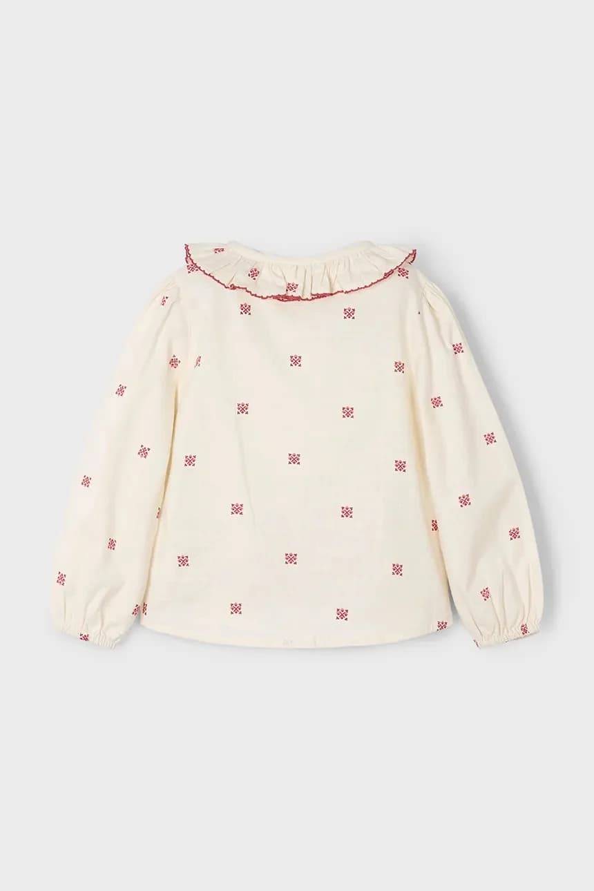 Детская хлопковая блузка - фото 3