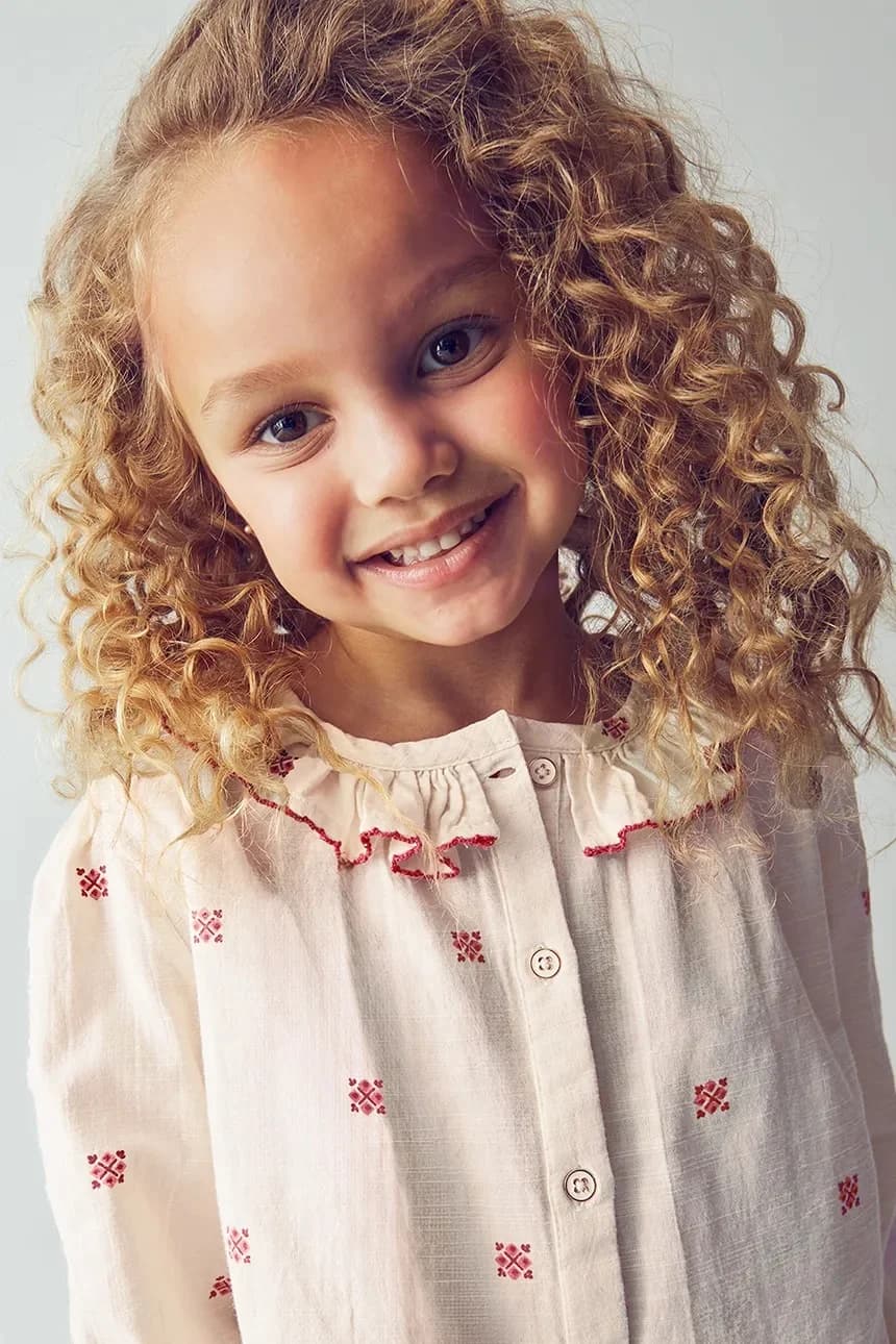 Детская хлопковая блузка - фото 5