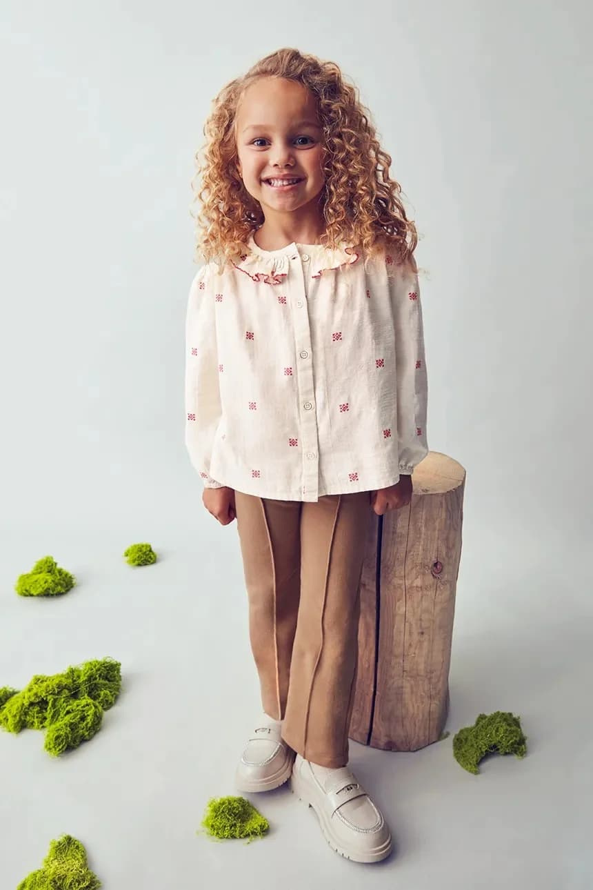 Детская хлопковая блузка - фото 6