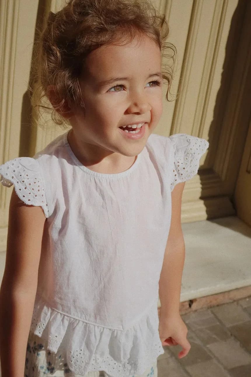 Детская хлопковая блуза RHW X KS FIORI TOP GOTS - фото 6