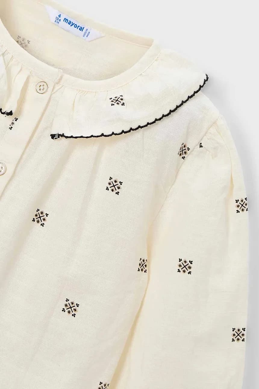 Детская хлопковая блузка - фото 3