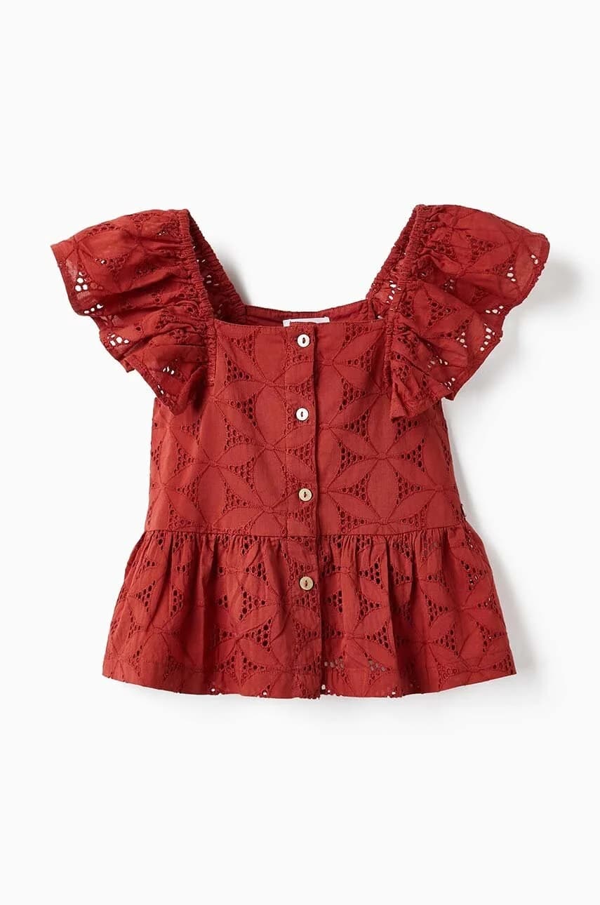 Детская хлопковая блузка - фото 3