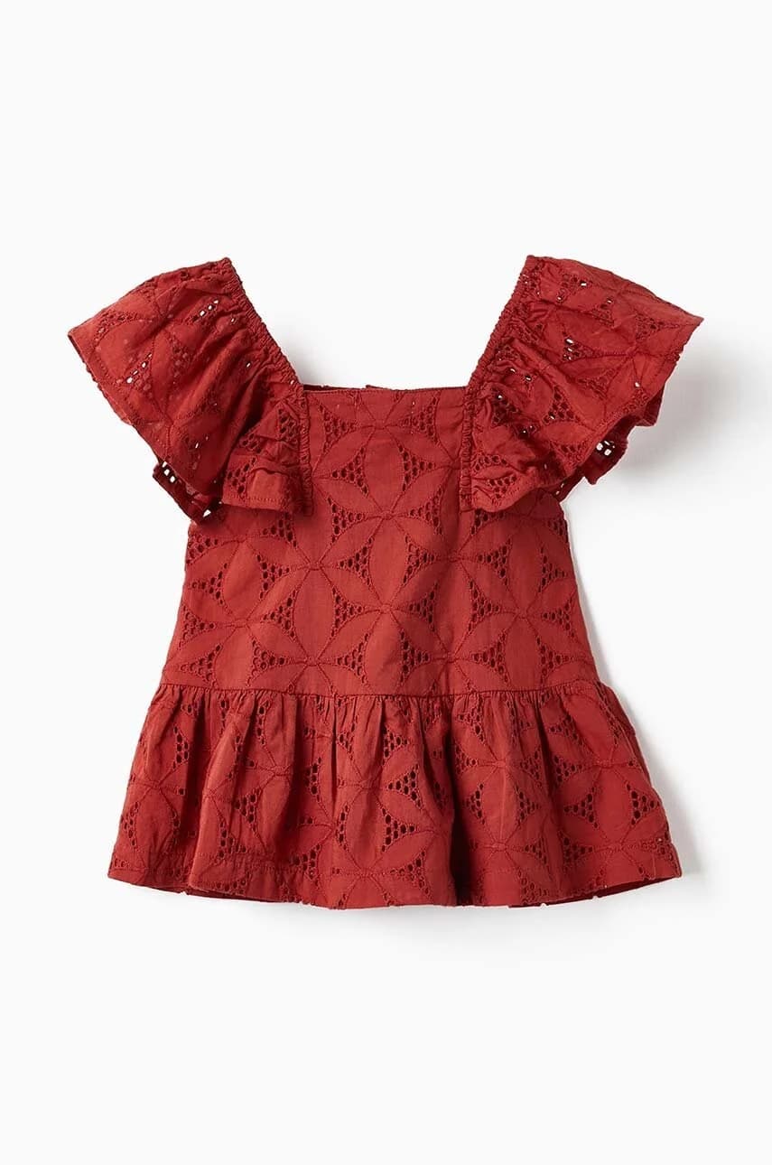 Детская хлопковая блузка - фото 4