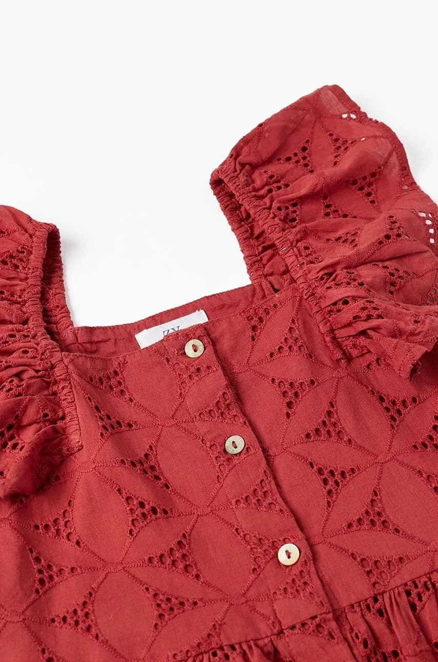 Детская хлопковая блузка - фото 5