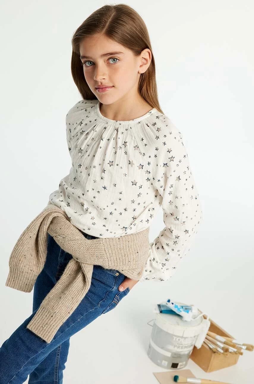 Детская хлопковая блузка - фото 4