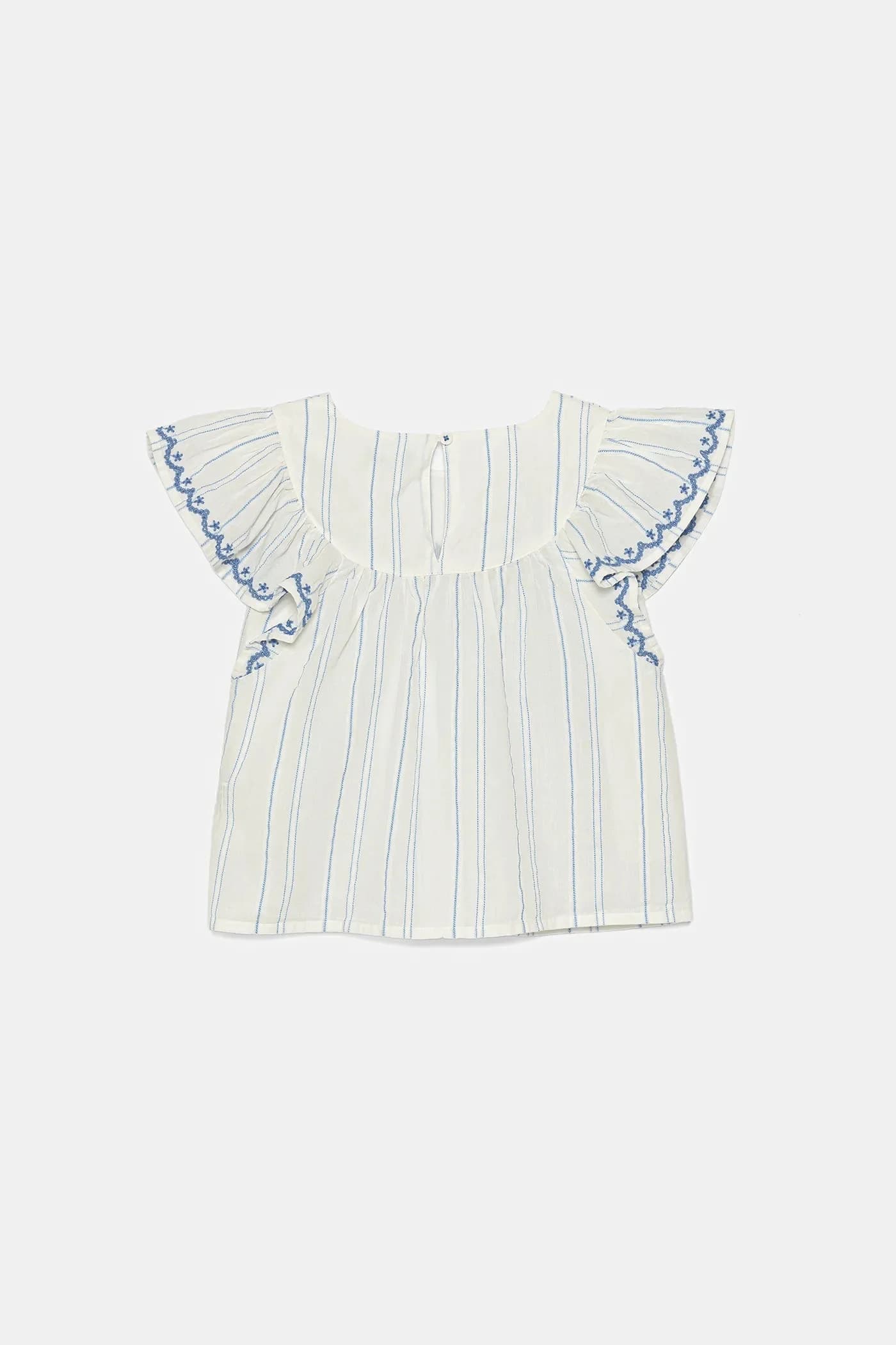 Детская хлопковая блузка - фото 2