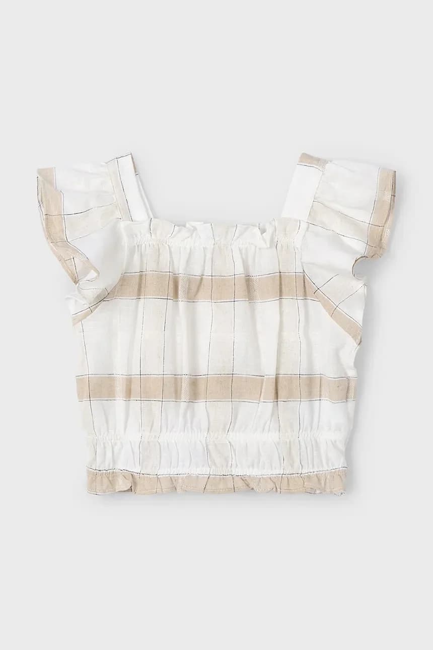 Детская льняная блузка - фото 2