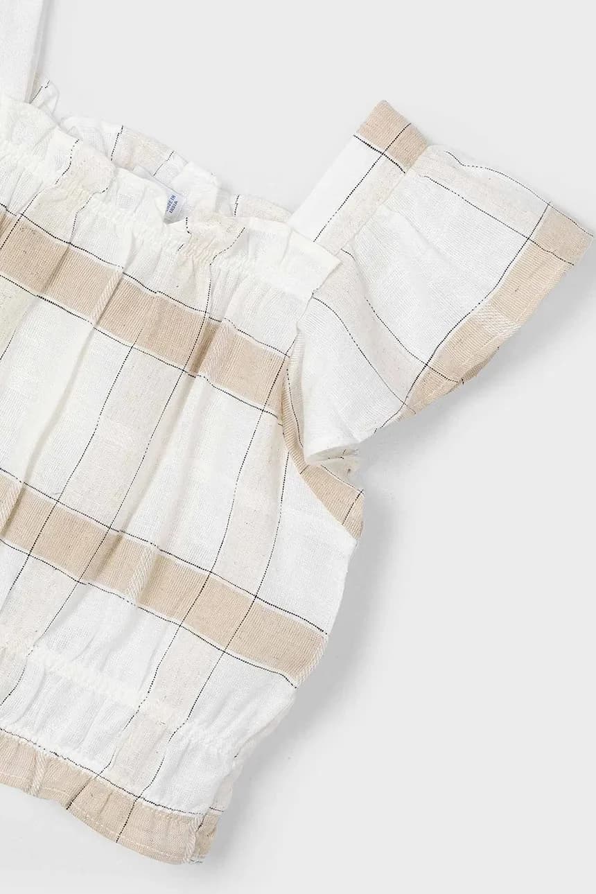 Детская льняная блузка - фото 3