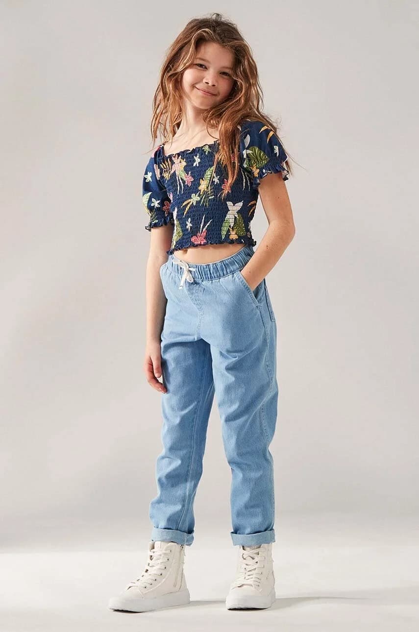 Детская хлопковая блузка - фото 4