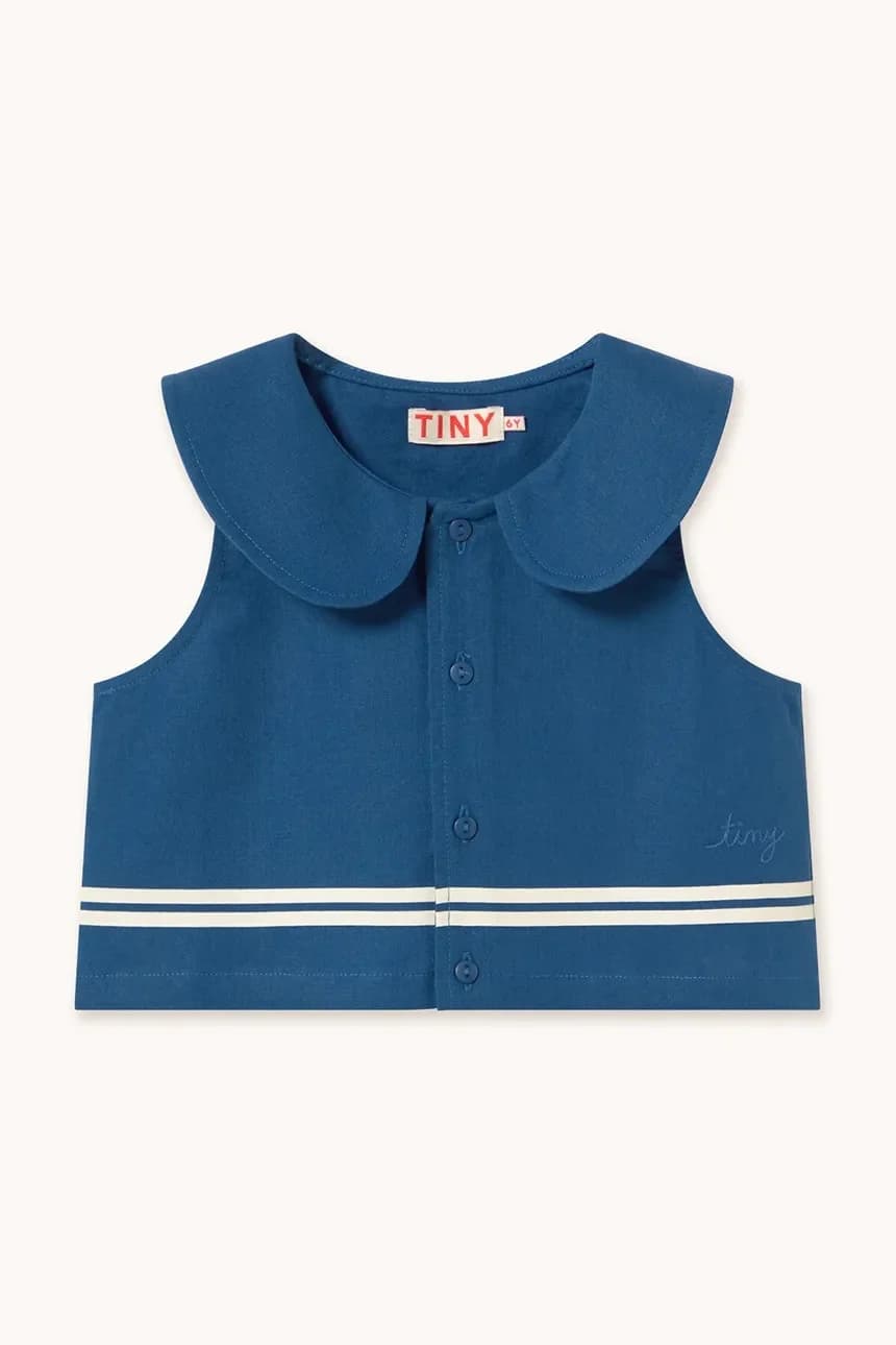 Детская рубашка из льна STRIPES CROPPED SHIRT - фото 2