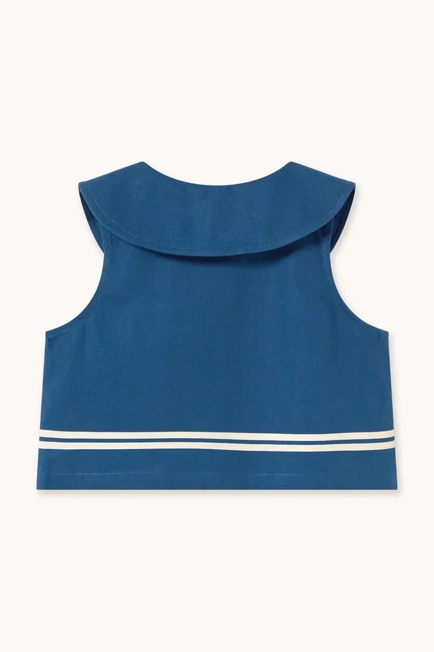 Детская рубашка из льна STRIPES CROPPED SHIRT - фото 3