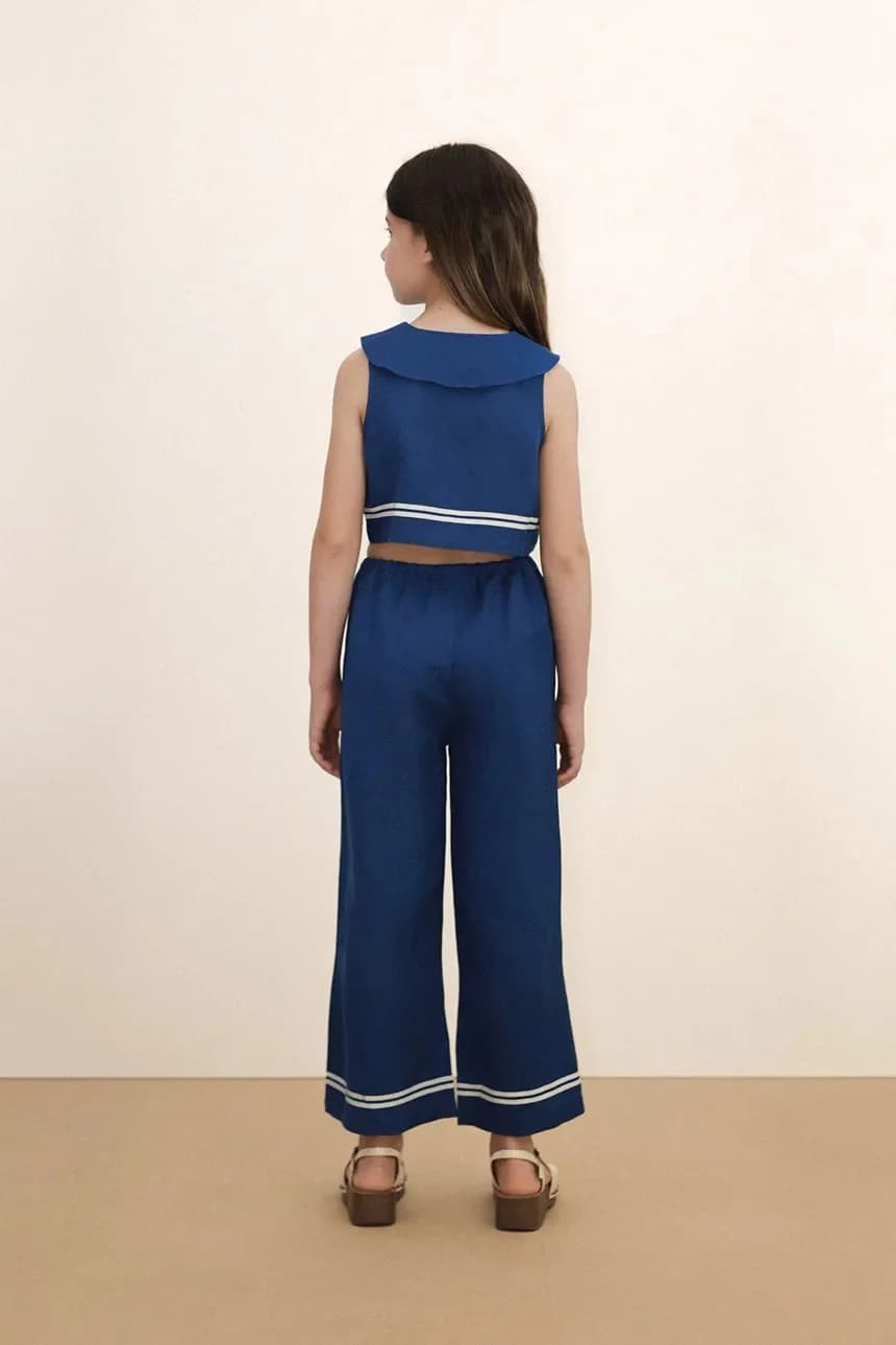 Детская рубашка из льна STRIPES CROPPED SHIRT - фото 6