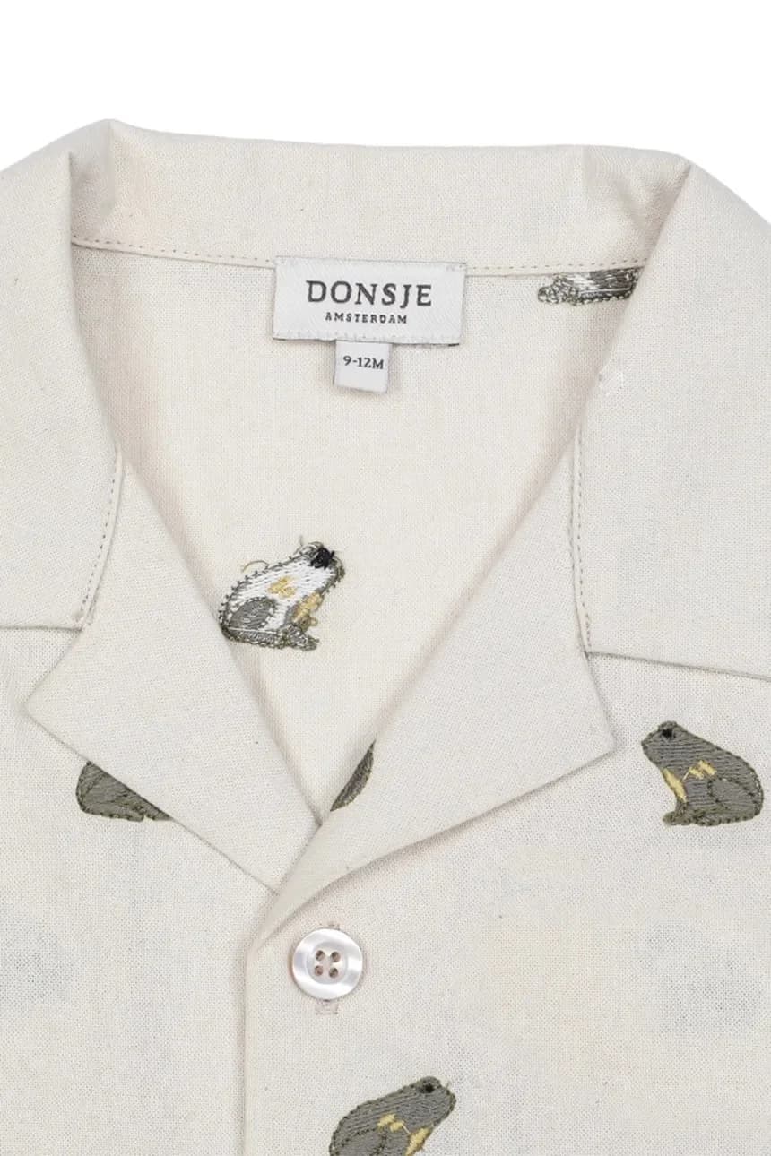 Deccie Shirt Frogs детская рубашка из смесового льна - фото 4