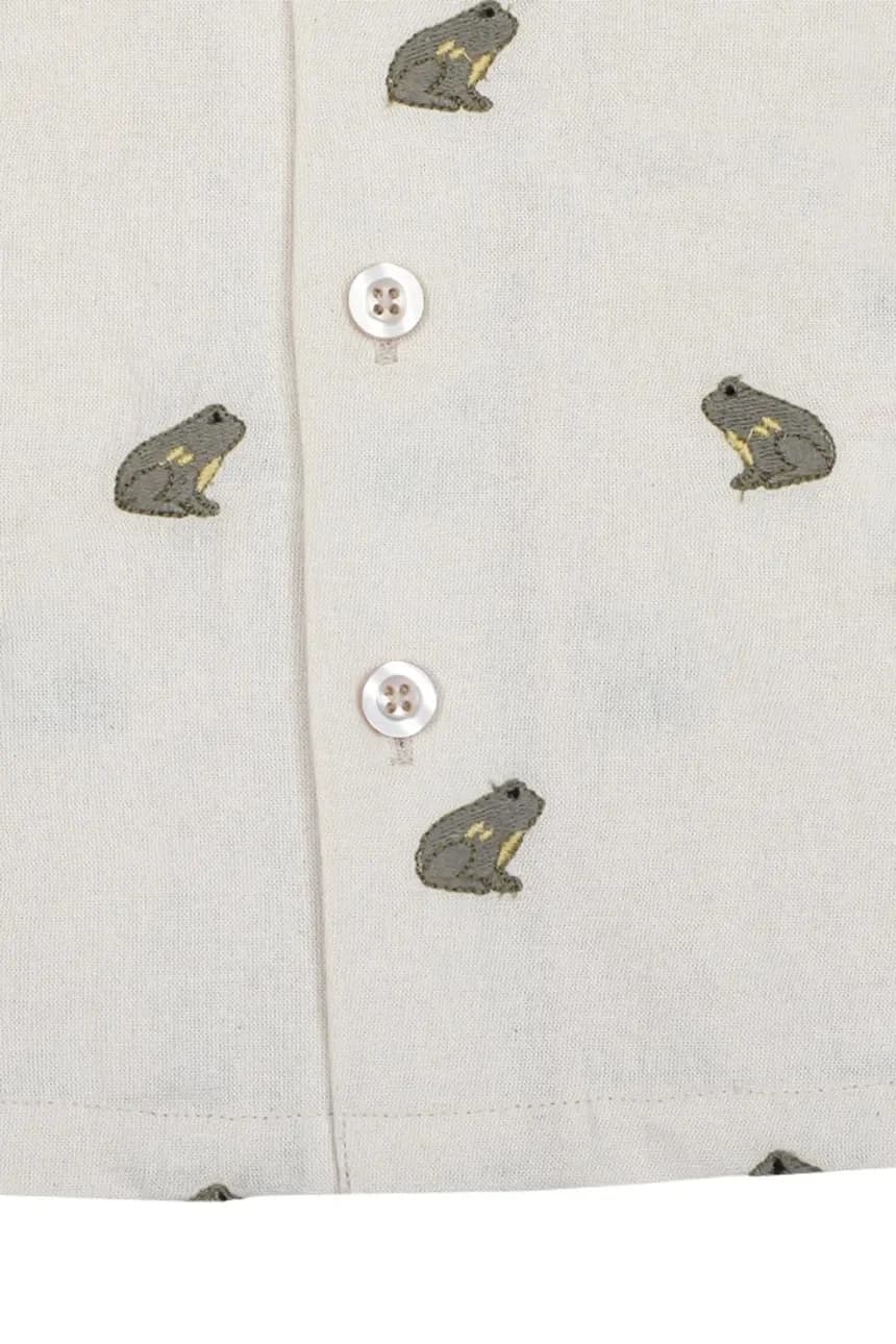 Deccie Shirt Frogs детская рубашка из смесового льна - фото 5