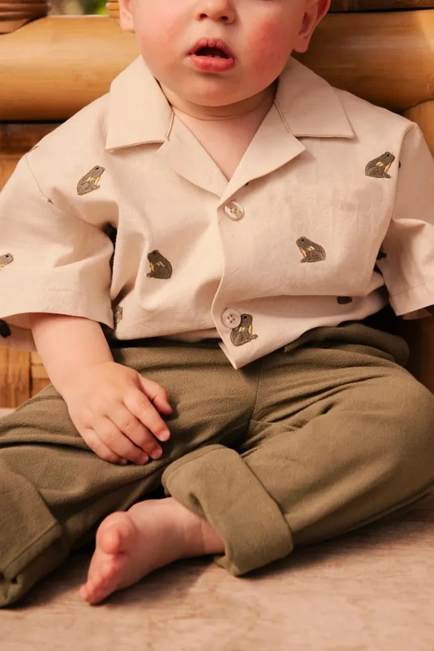 Deccie Shirt Frogs детская рубашка из смесового льна - фото 6