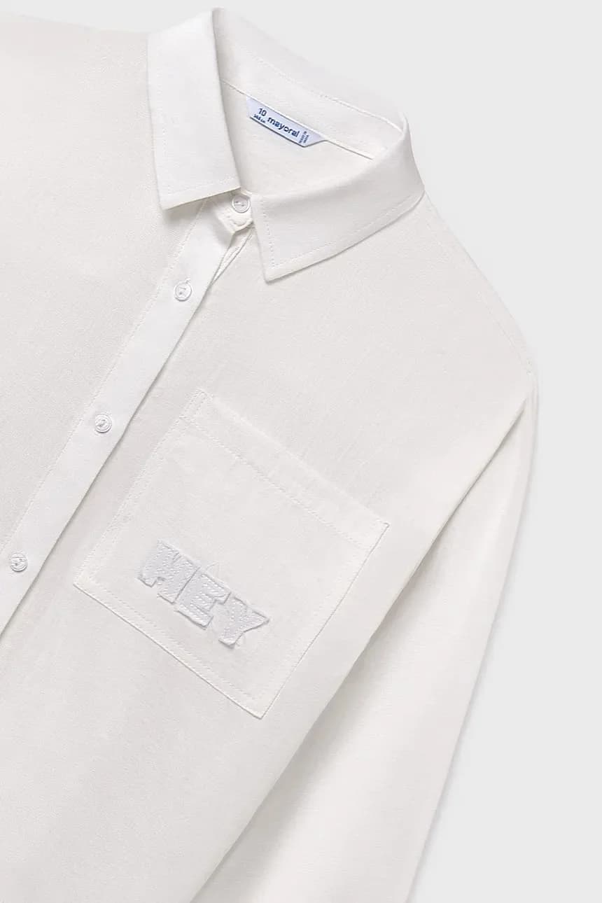 Детская хлопковая рубашка - фото 4