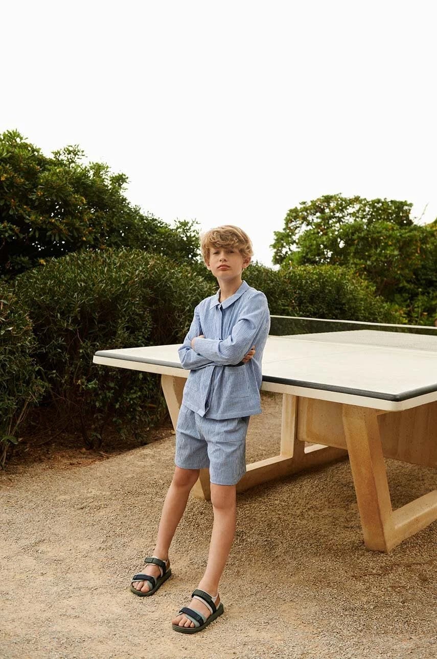 Детская хлопковая рубашка Kory Seersucker Check Shirt - фото 5