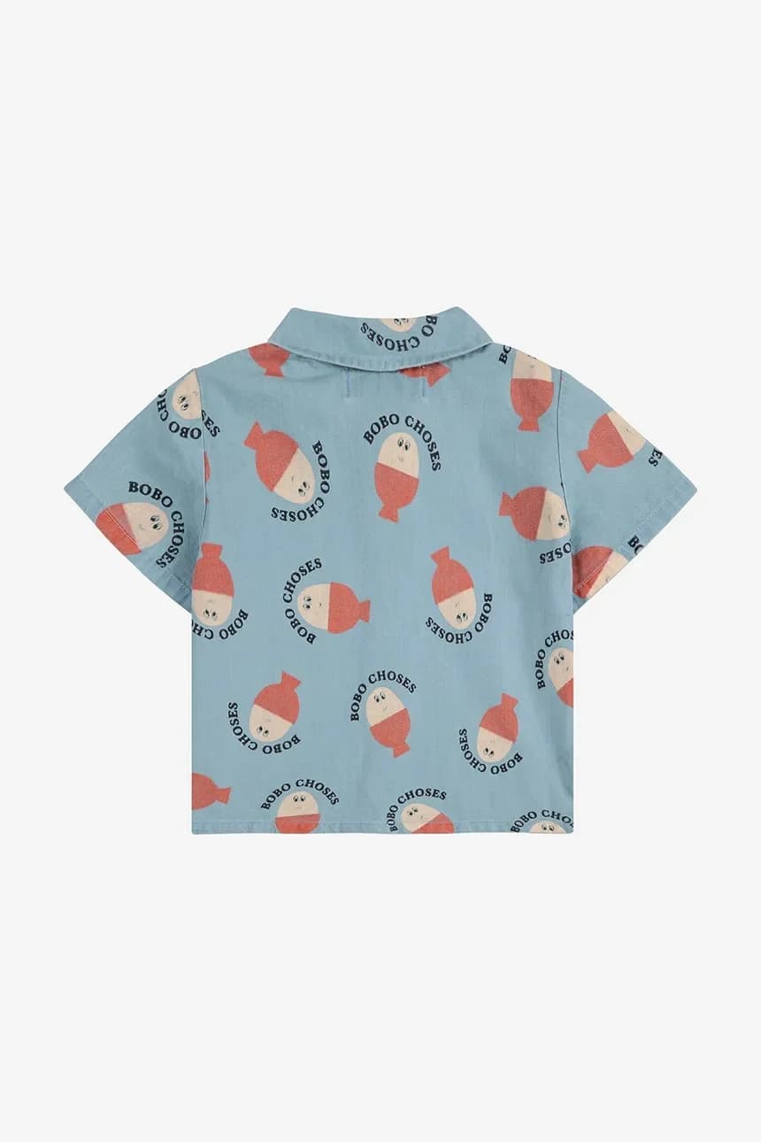 Хлопковая детская рубашка Morning Egg - фото 3