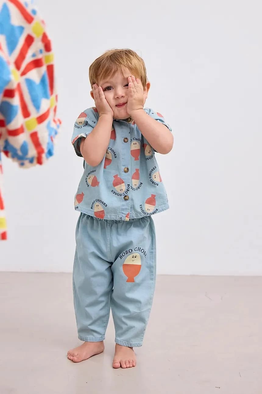 Хлопковая детская рубашка Morning Egg - фото 7