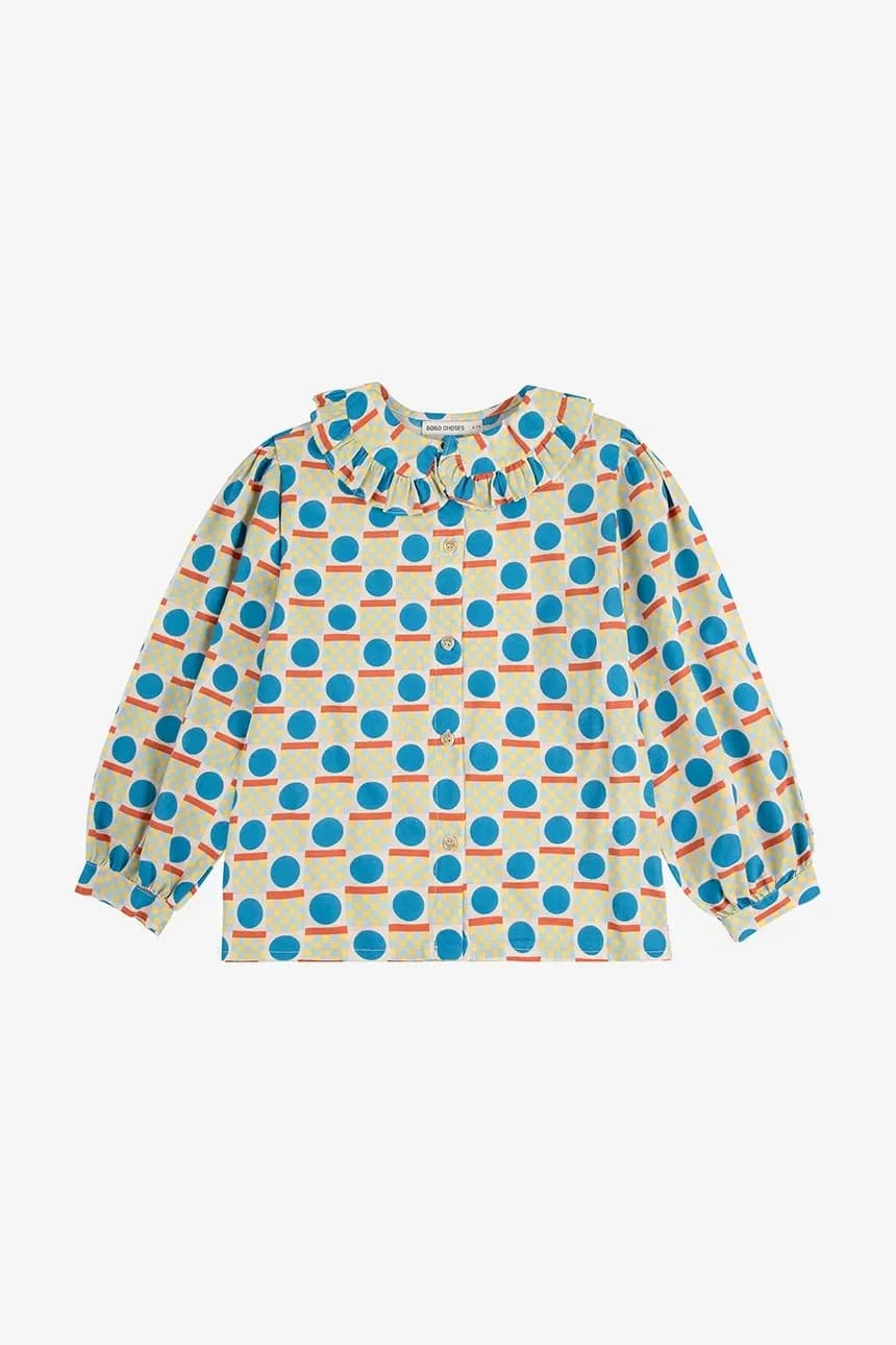 Детская хлопковая рубашка Geometric Scacs - фото 2