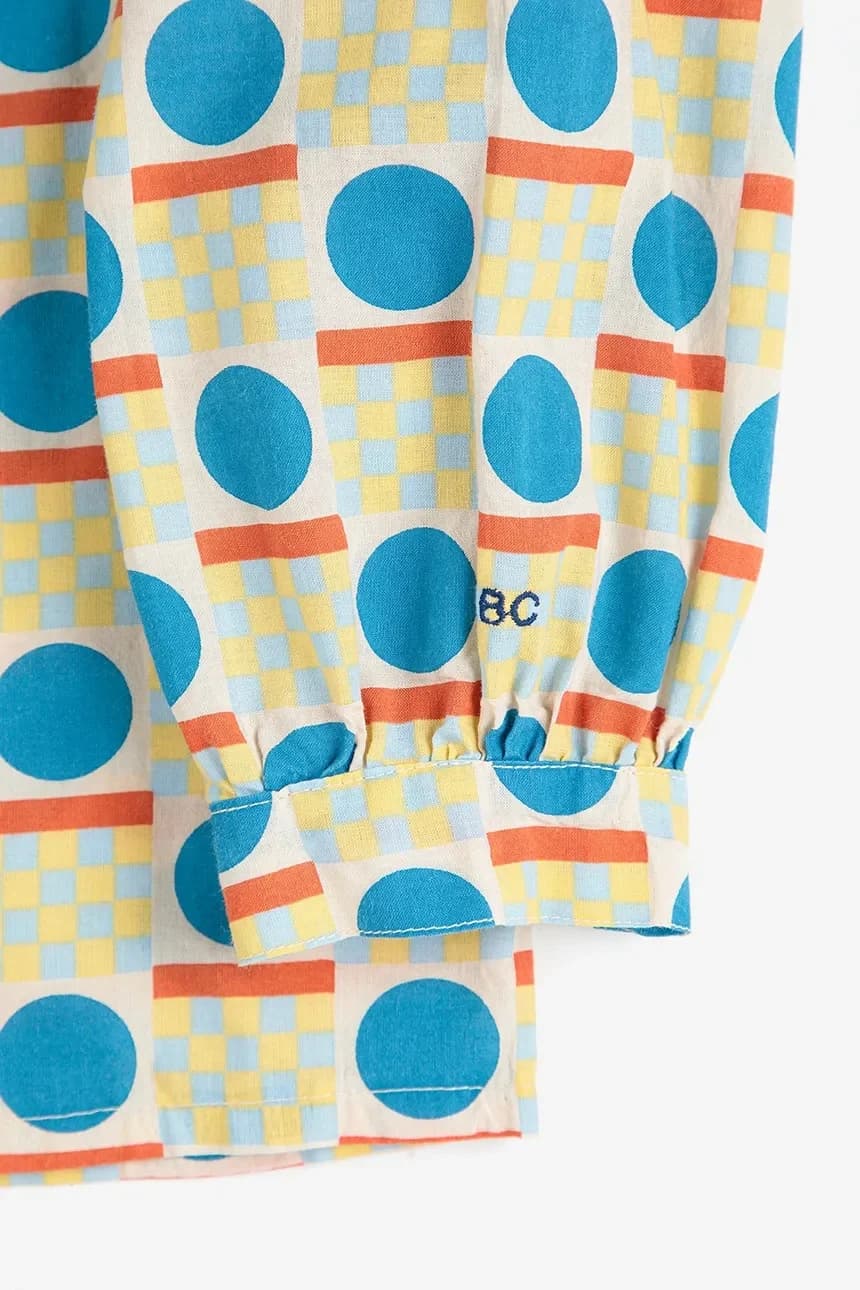 Детская хлопковая рубашка Geometric Scacs - фото 4