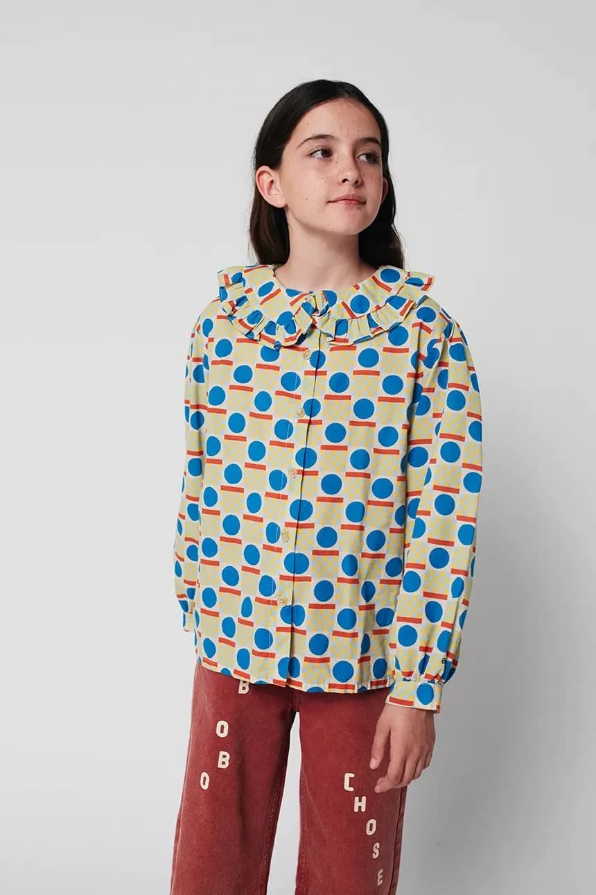 Детская хлопковая рубашка Geometric Scacs - фото 6