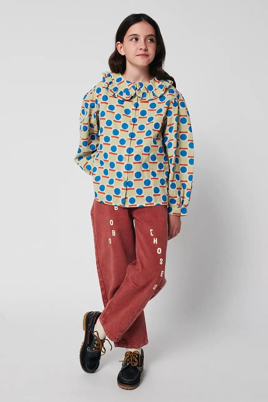 Детская хлопковая рубашка Geometric Scacs - фото 7