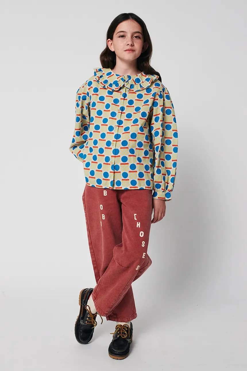 Детская хлопковая рубашка Geometric Scacs - фото 8