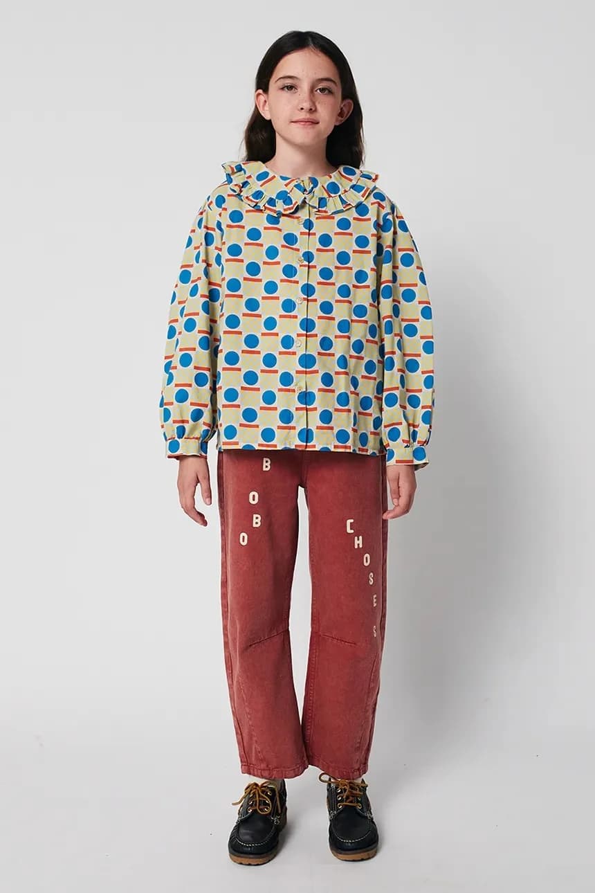 Детская хлопковая рубашка Geometric Scacs - фото 9