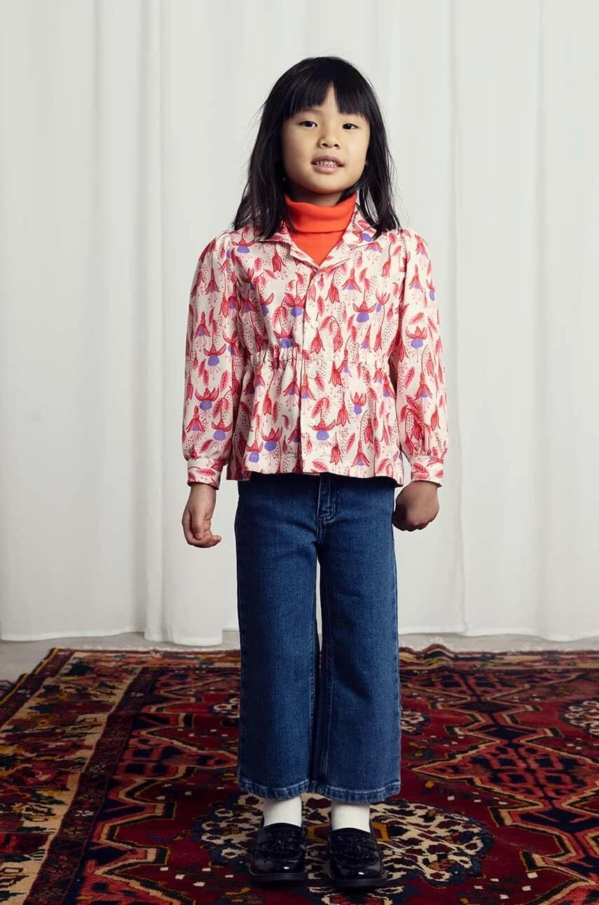 Детская рубашка цвета фуксии