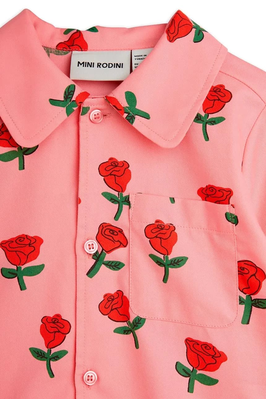 Детская хлопковая рубашка Roses - фото 4